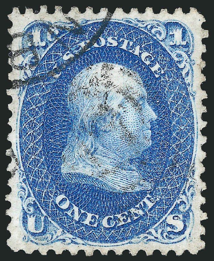 US Stamp Prices Scott Cat. 63 - 1861 1c Franklin. Robert Siegel Auction Galleries, Oct 2010, Sale 997, Lot 5335