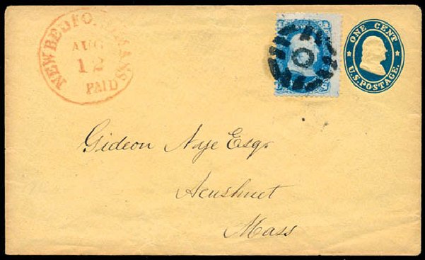 US Stamps Value Scott 63 - 1861 1c Franklin. Schuyler J. Rumsey Philatelic Auctions, Apr 2015, Sale 60, Lot 1632