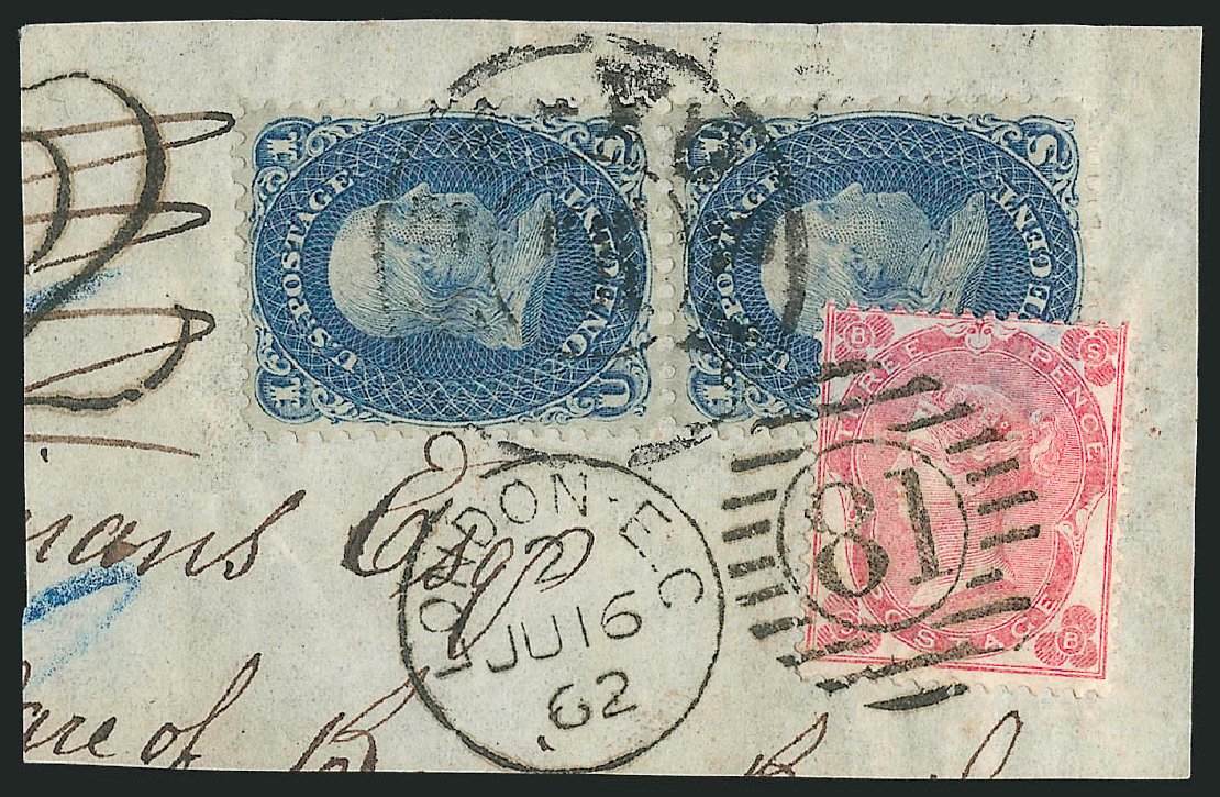 Values of US Stamp Scott Cat. # 63 - 1c 1861 Franklin. Robert Siegel Auction Galleries, Apr 2014, Sale 1068, Lot 82