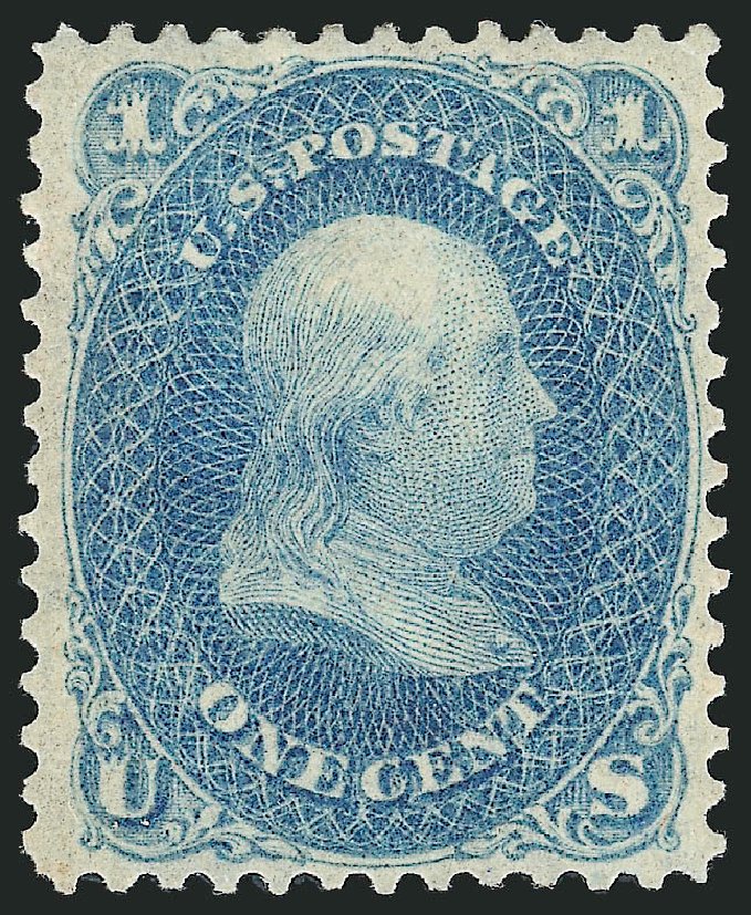 Cost of US Stamps Scott Cat. # 63: 1861 1c Franklin. Robert Siegel Auction Galleries, Dec 2009, Sale 982, Lot 5182