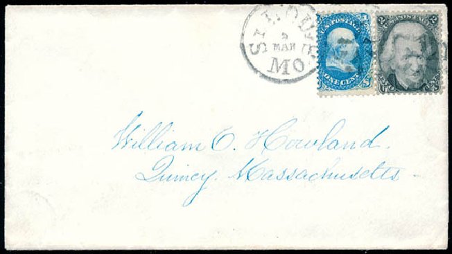 US Stamps Price Scott Cat. #63: 1861 1c Franklin. Schuyler J. Rumsey Philatelic Auctions, Apr 2015, Sale 60, Lot 1523