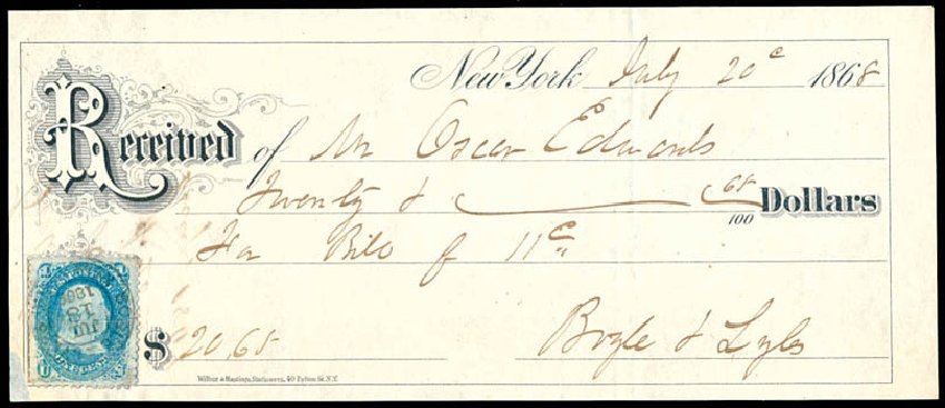 Value of US Stamp Scott Catalog # 63: 1c 1861 Franklin. Schuyler J. Rumsey Philatelic Auctions, Apr 2015, Sale 60, Lot 1683