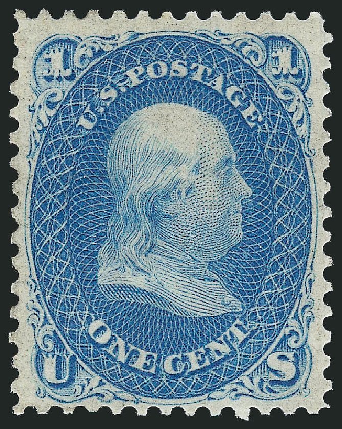 US Stamp Price Scott Catalog # 63 - 1861 1c Franklin. Robert Siegel Auction Galleries, Mar 2011, Sale 1007, Lot 2193