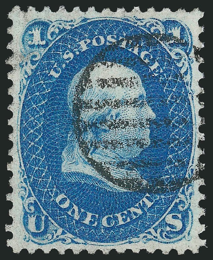 Cost of US Stamps Scott Cat. # 63 - 1c 1861 Franklin. Robert Siegel Auction Galleries, Oct 2012, Sale 1032, Lot 3103