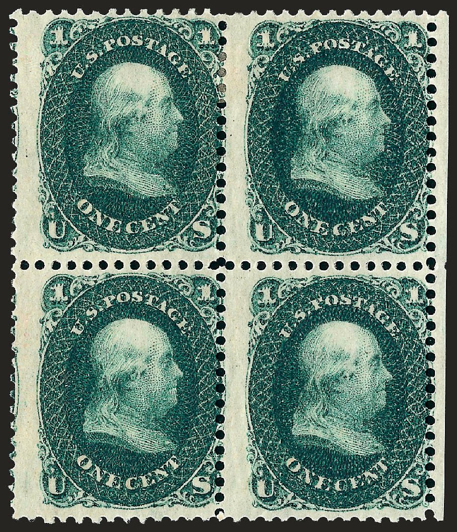 US Stamps Price Scott Catalogue # 63: 1c 1861 Franklin. Robert Siegel Auction Galleries, Oct 2008, Sale 963, Lot 463