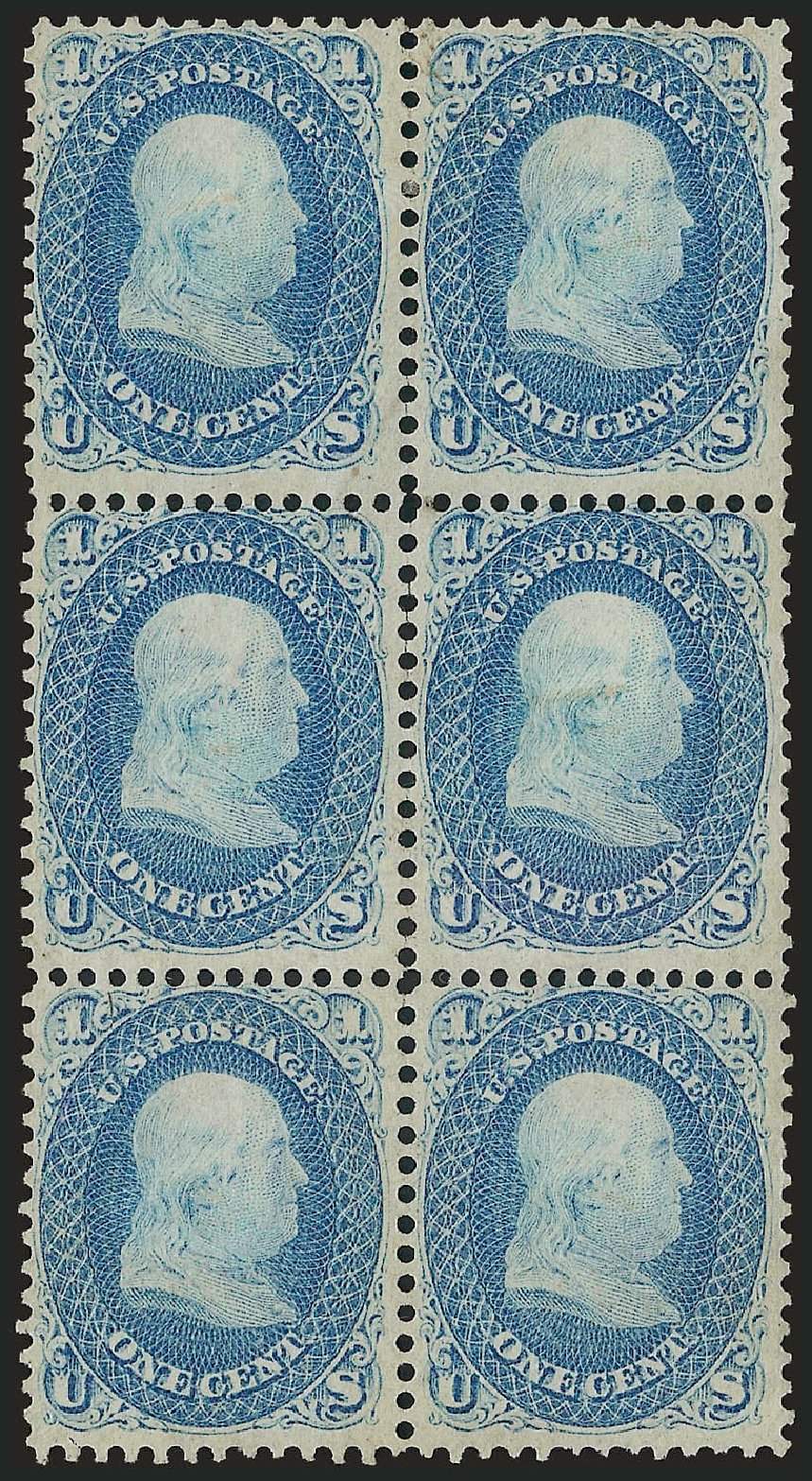 Price of US Stamps Scott 63: 1c 1861 Franklin. Robert Siegel Auction Galleries, Dec 2009, Sale 982, Lot 5183