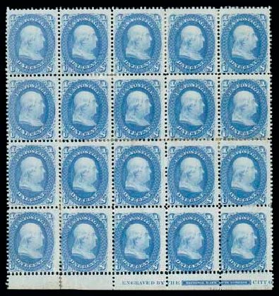 US Stamps Price Scott Catalogue #63: 1861 1c Franklin. Matthew Bennett International, Dec 2007, Sale 325, Lot 1506
