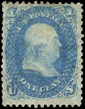 Values of US Stamp Scott Cat. # 63 - 1c 1861 Franklin. Regency-Superior, Nov 2014, Sale 108, Lot 146