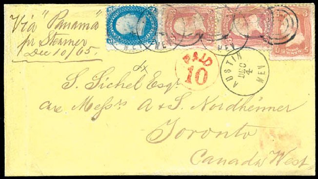 US Stamp Value Scott Catalog # 63 - 1c 1861 Franklin. Schuyler J. Rumsey Philatelic Auctions, Apr 2015, Sale 60, Lot 1796
