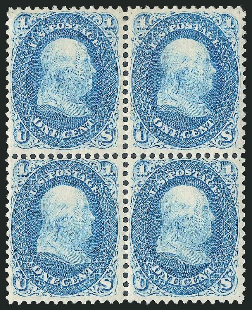 Prices of US Stamp Scott Catalogue #63: 1c 1861 Franklin. Robert Siegel Auction Galleries, Mar 2013, Sale 1040, Lot 1286