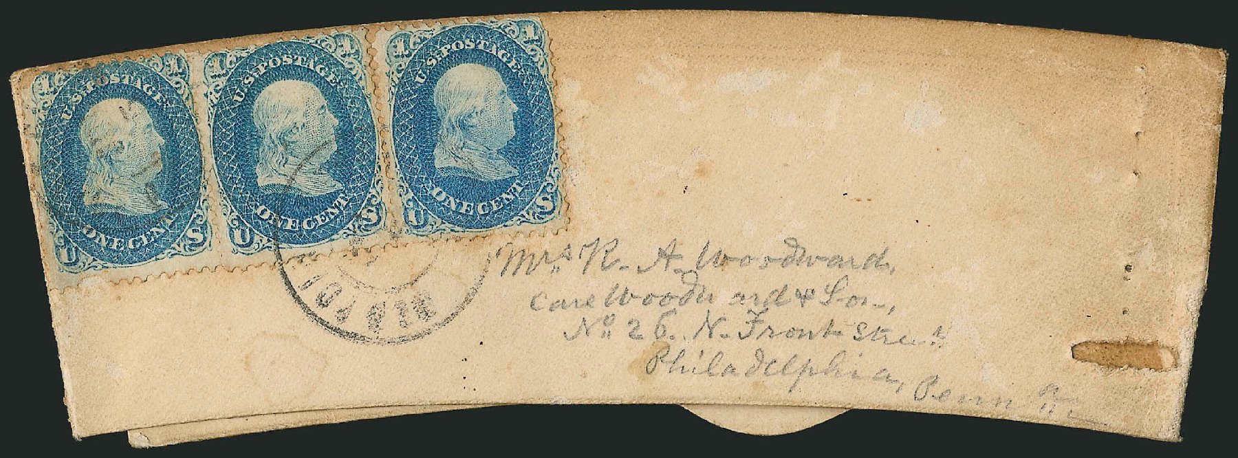 US Stamps Values Scott 63 - 1c 1861 Franklin. Robert Siegel Auction Galleries, Jun 2015, Sale 1105, Lot 2566
