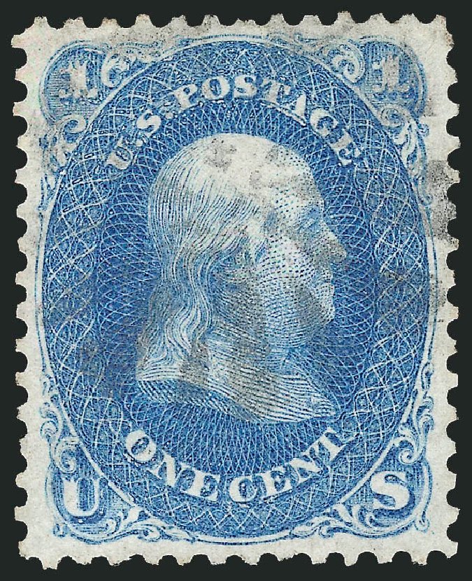 Cost of US Stamps Scott Cat. #63: 1861 1c Franklin. Robert Siegel Auction Galleries, Jun 2009, Sale 975, Lot 1246