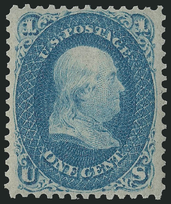 US Stamp Price Scott #63: 1861 1c Franklin. Robert Siegel Auction Galleries, Dec 2009, Sale 978, Lot 1016