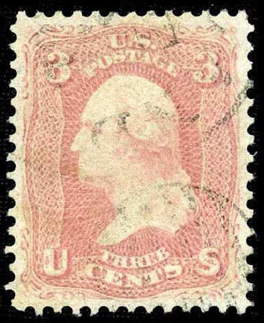US Stamps Price Scott Cat. #64: 1861 3c Washington. Matthew Bennett International, Feb 2012, Sale 340, Lot 157