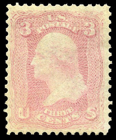 US Stamps Prices Scott Catalog 64 - 3c 1861 Washington. Matthew Bennett International, May 2014, Sale 350, Lot 107
