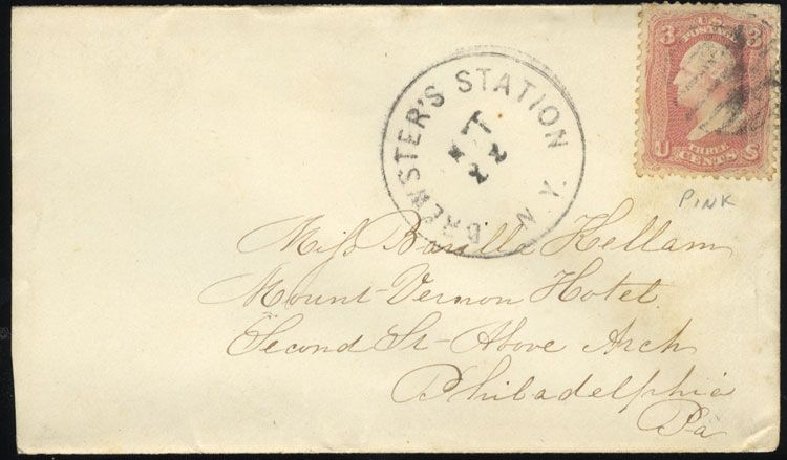 US Stamps Value Scott Catalogue #64 - 3c 1861 Washington. Cherrystone Auctions, Mar 2008, Sale 200803, Lot 97