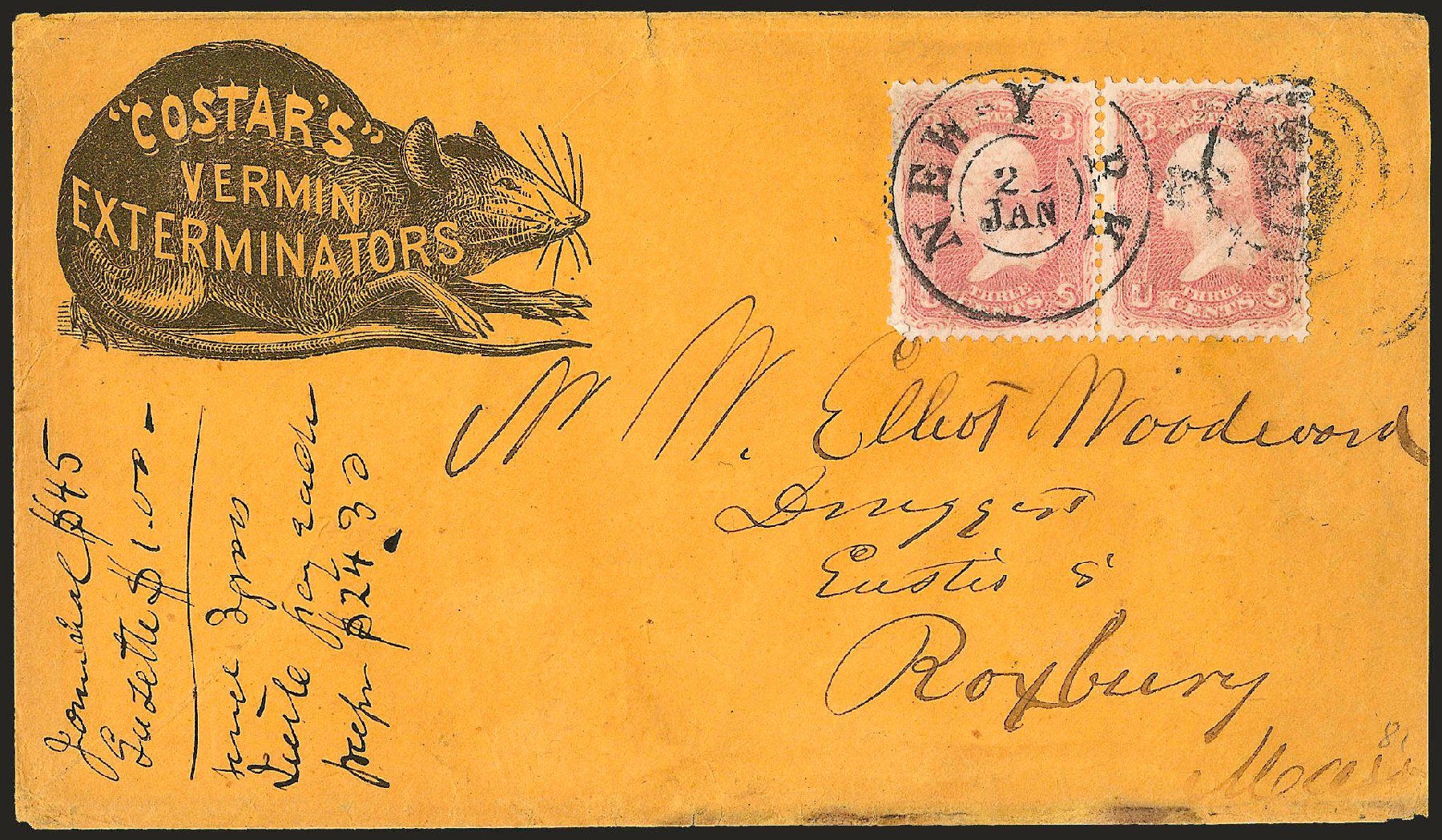Cost of US Stamp Scott Catalogue #64: 3c 1861 Washington. Robert Siegel Auction Galleries, Dec 2008, Sale 964, Lot 297