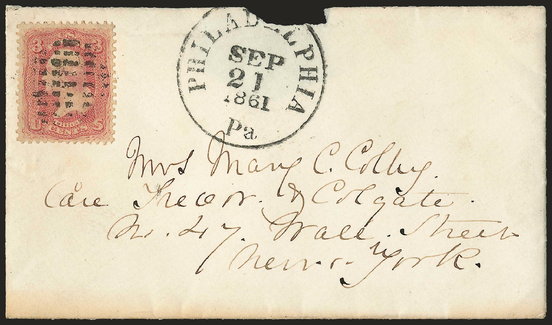 Costs of US Stamps Scott Catalog # 64 - 1861 3c Washington. Robert Siegel Auction Galleries, Dec 2008, Sale 964, Lot 307