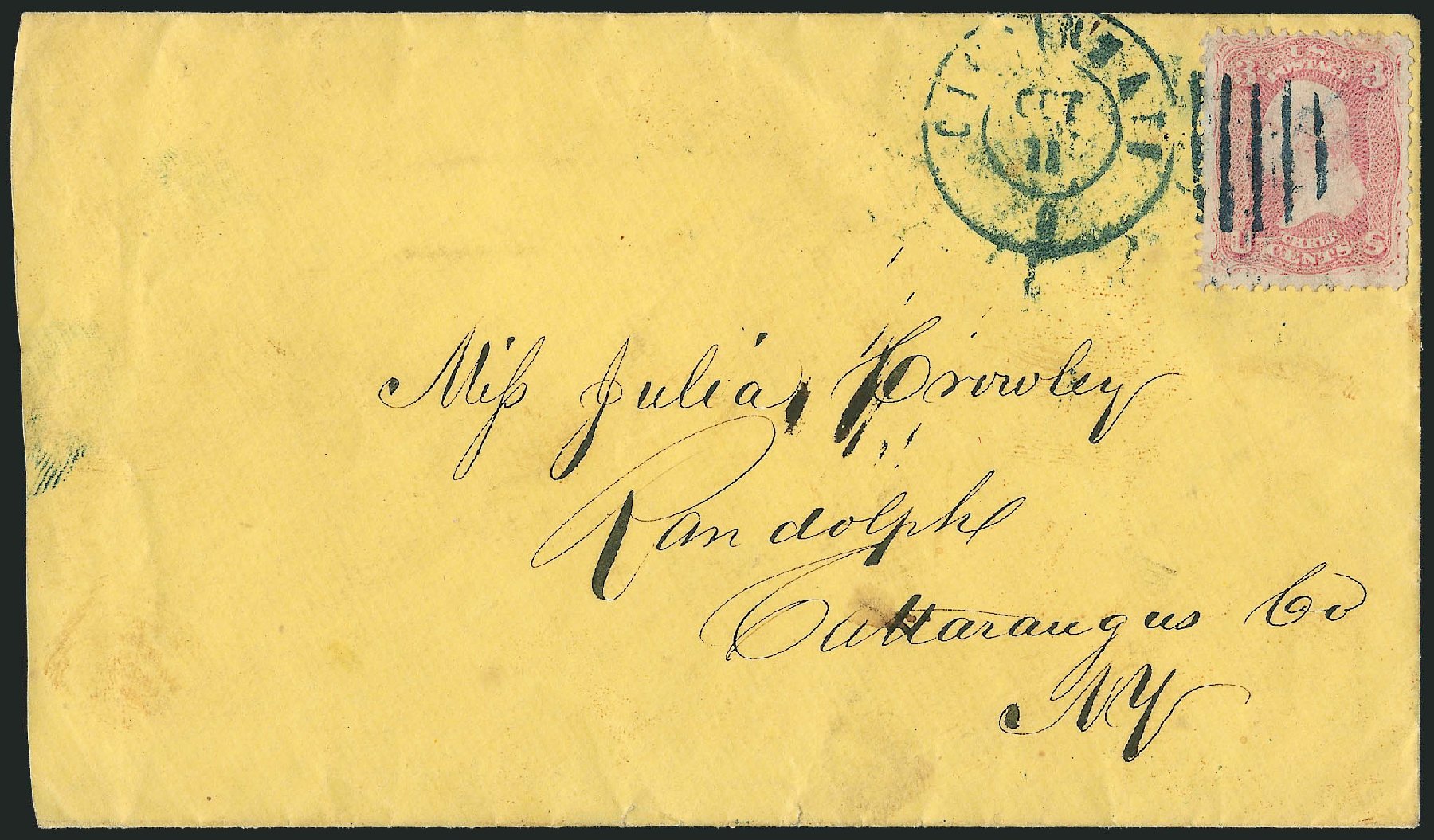 US Stamps Prices Scott Catalogue #64 - 3c 1861 Washington. Robert Siegel Auction Galleries, Sep 2010, Sale 993, Lot 417