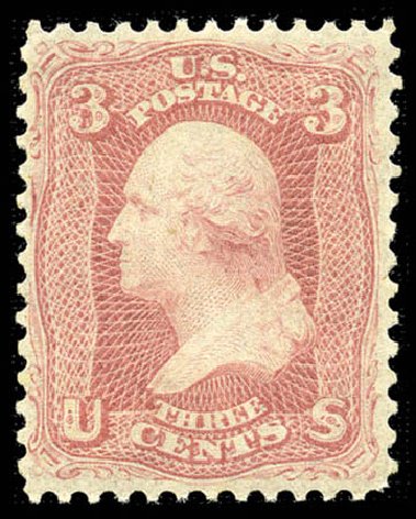 Values of US Stamps Scott Catalog 64 - 3c 1861 Washington. Matthew Bennett International, Feb 2012, Sale 340, Lot 158