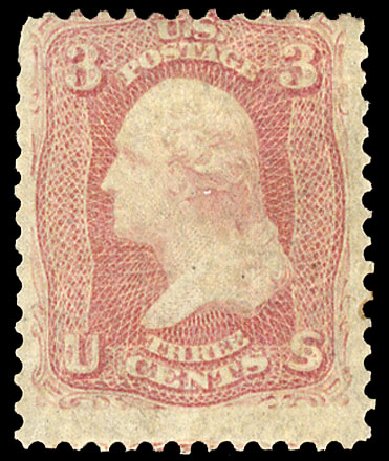 Value of US Stamps Scott 64 - 3c 1861 Washington. Cherrystone Auctions, Nov 2010, Sale 201011, Lot 68