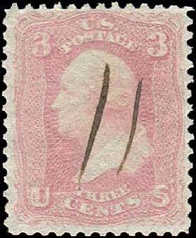 US Stamps Price Scott Cat. #64: 1861 3c Washington. Regency-Superior, Nov 2014, Sale 108, Lot 148