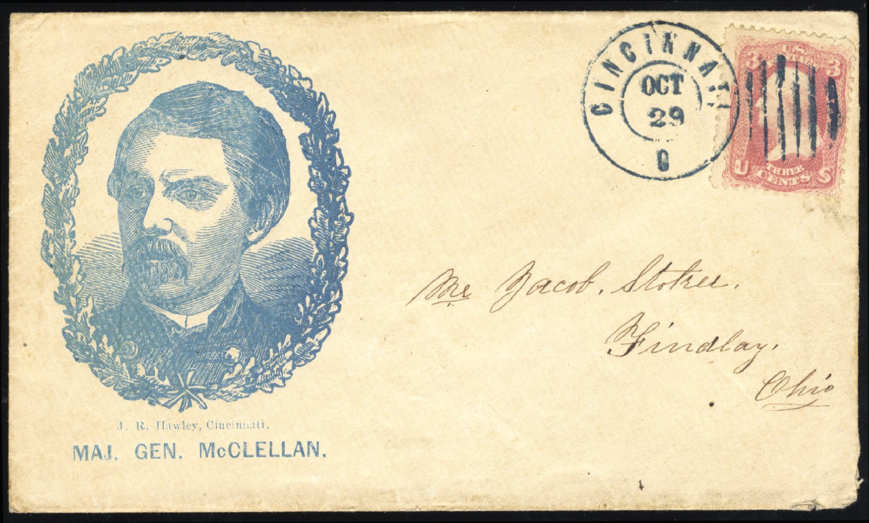 US Stamps Value Scott Catalogue #64: 1861 3c Washington. Cherrystone Auctions, Jun 2014, Sale 201406, Lot 39