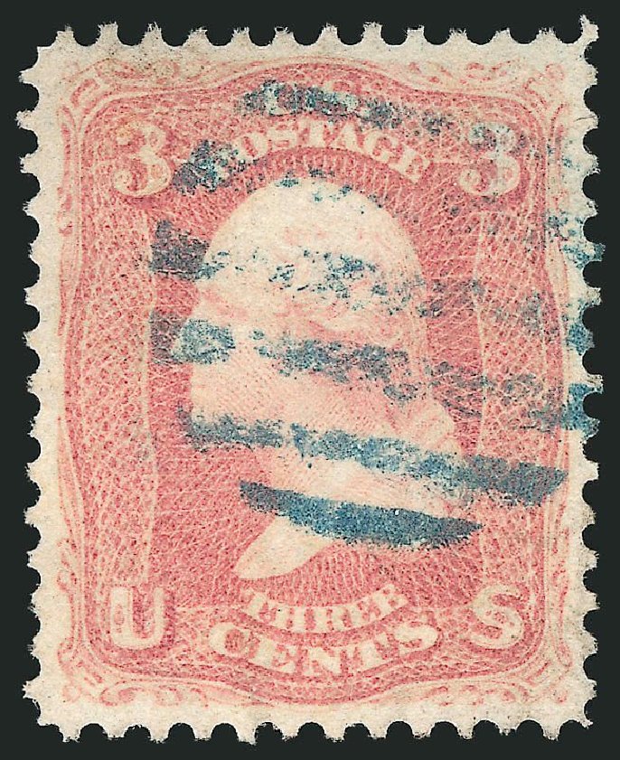 US Stamps Value Scott Catalogue 64: 3c 1861 Washington. Robert Siegel Auction Galleries, Sep 2014, Sale 1078, Lot 149