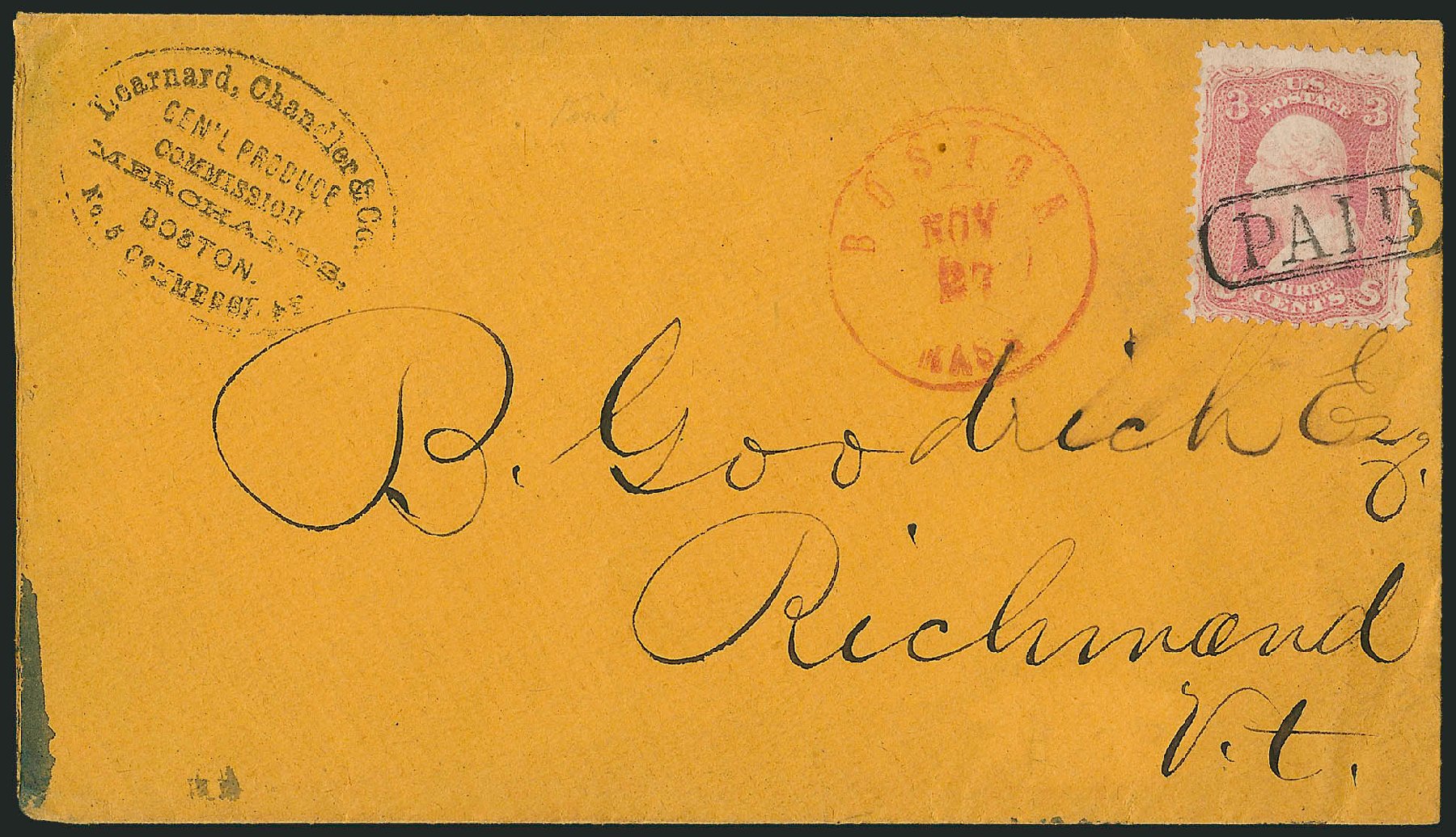 Price of US Stamps Scott Cat. # 64 - 3c 1861 Washington. Robert Siegel Auction Galleries, Sep 2010, Sale 993, Lot 419