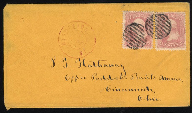 Costs of US Stamp Scott Cat. #64 - 1861 3c Washington. Cherrystone Auctions, Jun 2012, Sale 201206, Lot 40