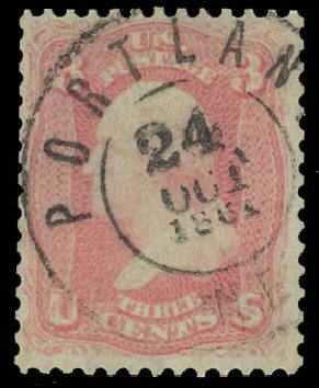 US Stamp Prices Scott Catalogue #64 - 3c 1861 Washington. Daniel Kelleher Auctions, Aug 2012, Sale 631, Lot 760