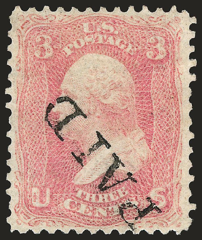 US Stamp Value Scott Cat. #64: 1861 3c Washington. Robert Siegel Auction Galleries, Sep 2008, Sale 962, Lot 2320