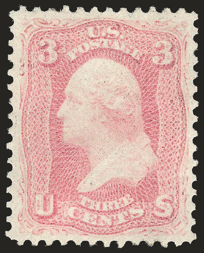US Stamp Values Scott Cat. #64: 3c 1861 Washington. Robert Siegel Auction Galleries, Jun 2009, Sale 973, Lot 70