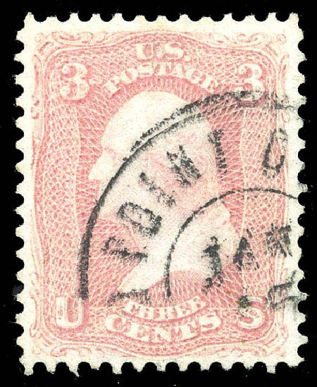 US Stamps Values Scott Catalog #64: 3c 1861 Washington. Matthew Bennett International, Feb 2015, Sale 351, Lot 61