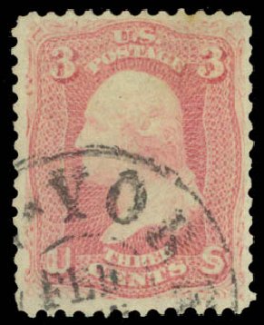 Price of US Stamp Scott Catalog #64: 3c 1861 Washington. Daniel Kelleher Auctions, Oct 2014, Sale 660, Lot 2081