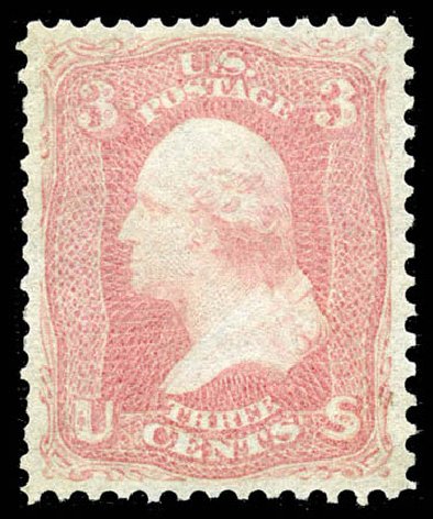 Values of US Stamps Scott Cat. 64: 1861 3c Washington. Matthew Bennett International, Feb 2012, Sale 340, Lot 154