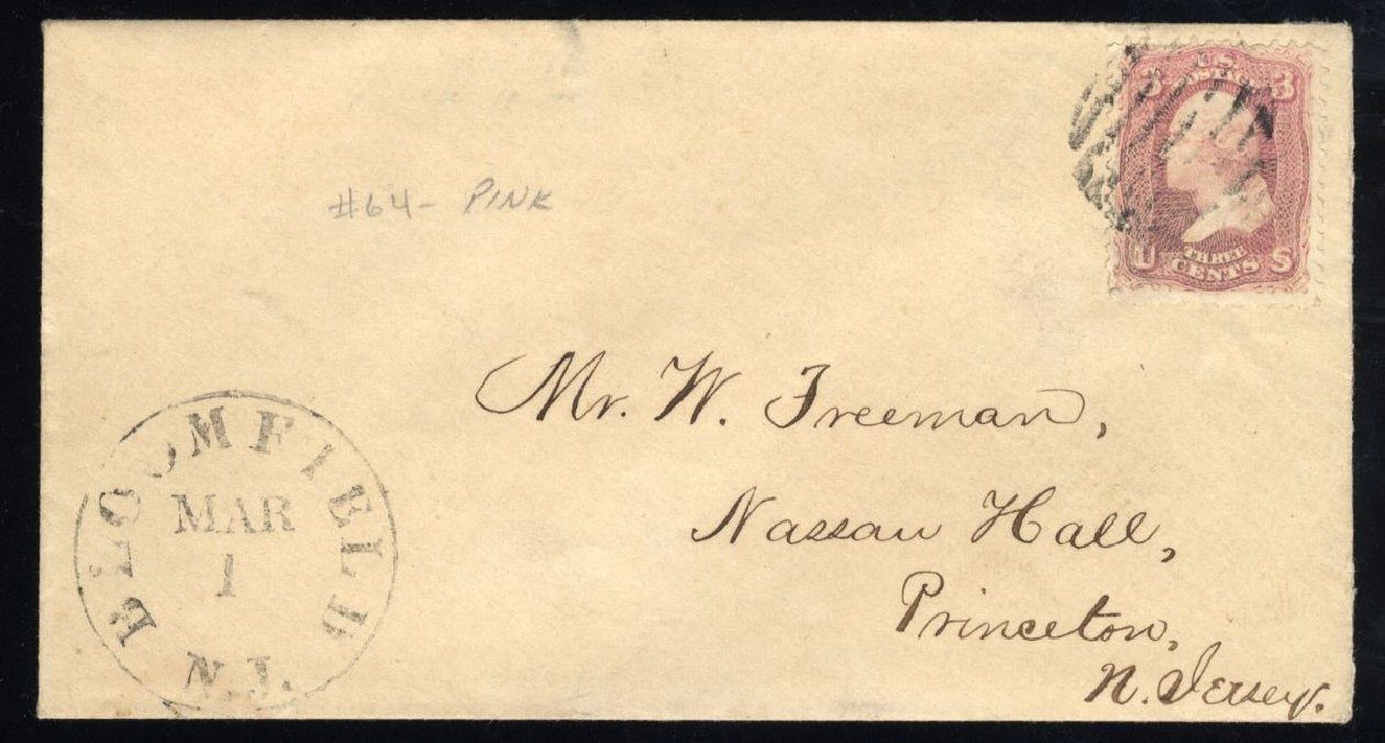 Value of US Stamp Scott Cat. 64: 3c 1861 Washington. Cherrystone Auctions, Mar 2008, Sale 200803, Lot 94