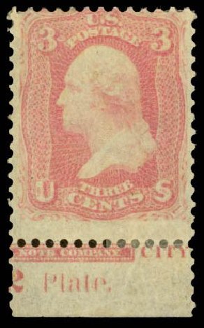 Costs of US Stamps Scott Catalog 64: 3c 1861 Washington. Daniel Kelleher Auctions, Dec 2014, Sale 661, Lot 84
