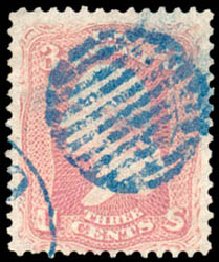 Prices of US Stamps Scott Cat. 64: 1861 3c Washington. Schuyler J. Rumsey Philatelic Auctions, Apr 2015, Sale 60, Lot 2024