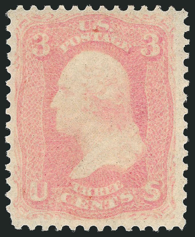 US Stamps Price Scott Cat. #64: 1861 3c Washington. Robert Siegel Auction Galleries, Jun 2011, Sale 1010, Lot 34