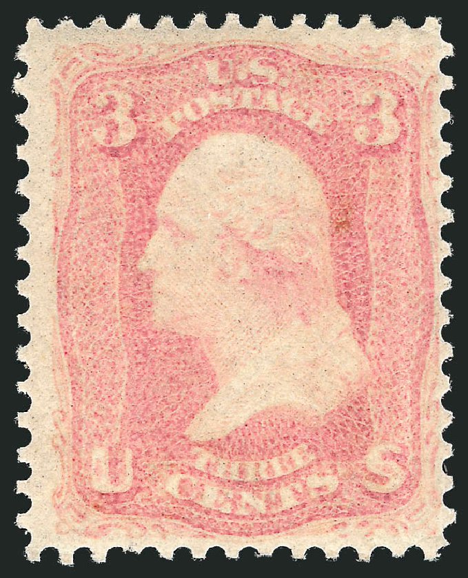 US Stamps Value Scott Catalogue #64 - 1861 3c Washington. Robert Siegel Auction Galleries, Jun 2012, Sale 1026, Lot 1204