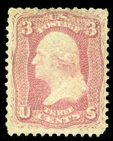 Values of US Stamp Scott Cat. 64 - 3c 1861 Washington. Matthew Bennett International, Feb 2012, Sale 340, Lot 155