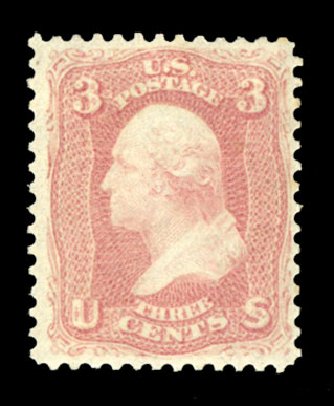 US Stamp Values Scott Catalog # 64: 1861 3c Washington. Cherrystone Auctions, Jul 2013, Sale 201307, Lot 15