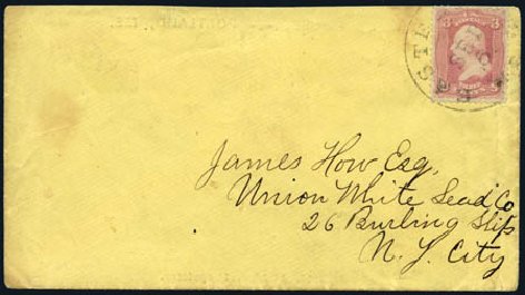 Cost of US Stamps Scott Catalogue #64 - 3c 1861 Washington. Harmer-Schau Auction Galleries, Aug 2011, Sale 90, Lot 1175