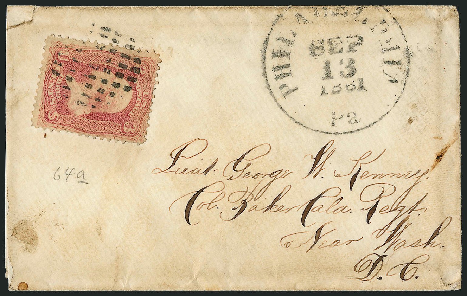 Costs of US Stamp Scott Catalog # 64: 3c 1861 Washington. Robert Siegel Auction Galleries, Dec 2008, Sale 964, Lot 312