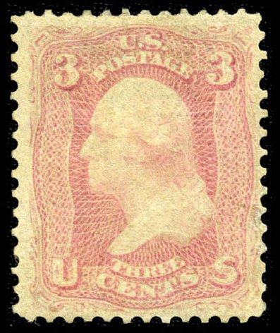 US Stamps Value Scott Catalogue # 64 - 3c 1861 Washington. Matthew Bennett International, Feb 2012, Sale 340, Lot 153
