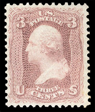 Price of US Stamps Scott Catalogue # 64: 1861 3c Washington. Cherrystone Auctions, Mar 2009, Sale 200903, Lot 63