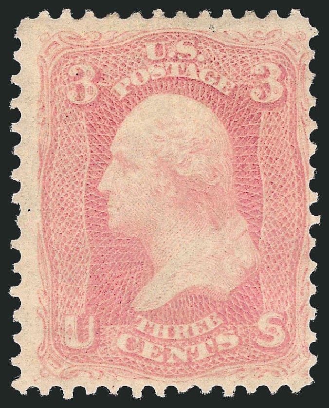 US Stamps Value Scott Catalog #64 - 1861 3c Washington. Robert Siegel Auction Galleries, Mar 2012, Sale 1021, Lot 213