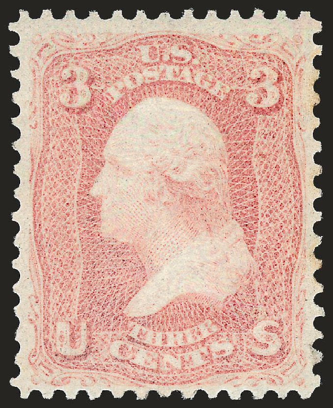 US Stamps Price Scott Cat. # 64: 1861 3c Washington. Robert Siegel Auction Galleries, Jan 2009, Sale 968, Lot 73