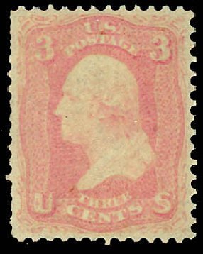 US Stamp Prices Scott Cat. # 64: 3c 1861 Washington. Daniel Kelleher Auctions, Dec 2012, Sale 633, Lot 386